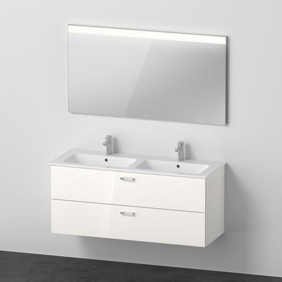 Duravit ME by Starck double washbasin with XBase vanity unit and mirror