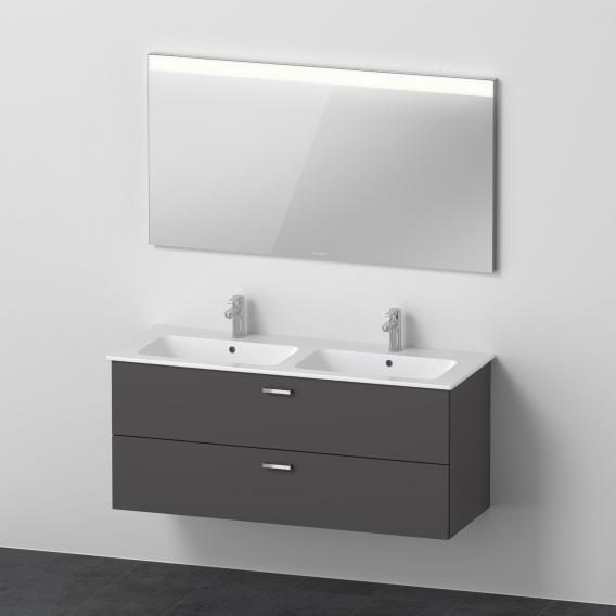 Duravit ME by Starck double washbasin with XBase vanity unit and mirror