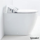 Duravit ME by Starck floorstanding washdown toilet with NEW SensoWash® Slim toilet seat