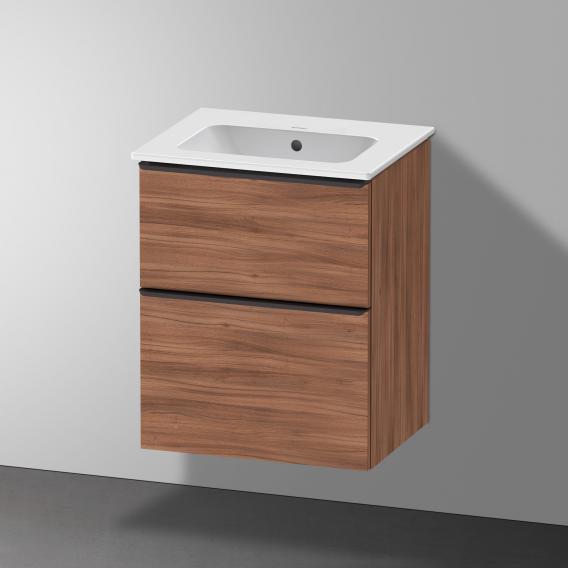 Duravit ME by Starck hand washbasin with D-Neo vanity unit with 2 compartments