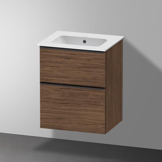 Duravit ME by Starck hand washbasin with D-Neo vanity unit with 2 compartments