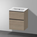 Duravit ME by Starck hand washbasin with D-Neo vanity unit with 2 compartments