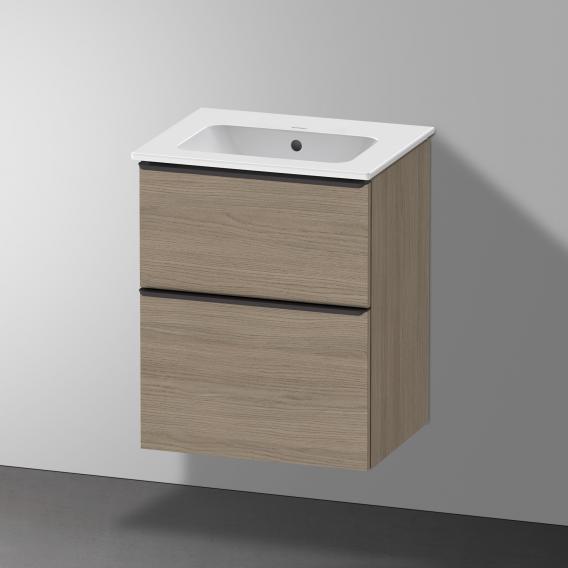 Duravit ME by Starck hand washbasin with D-Neo vanity unit with 2 compartments