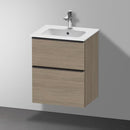 Duravit ME by Starck hand washbasin with D-Neo vanity unit with 2 compartments