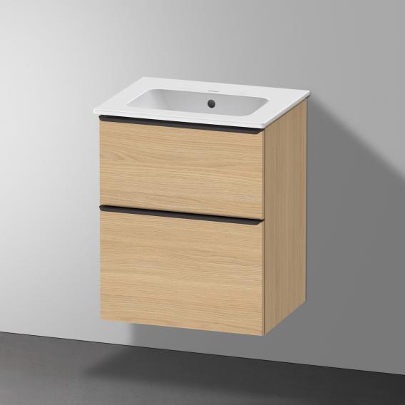 Duravit ME by Starck hand washbasin with D-Neo vanity unit with 2 compartments