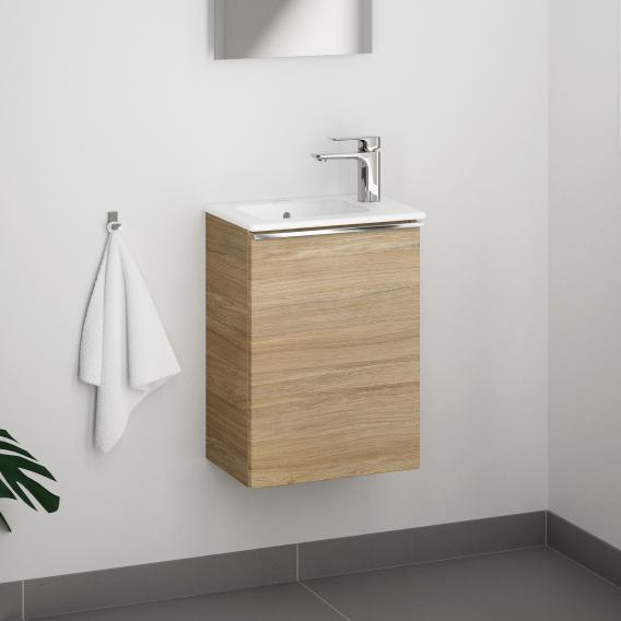 Duravit ME by Starck 洗手盆，帶 evineo ineo4 梳妝台，帶 1 個門，帶把手