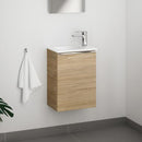 Duravit ME by Starck hand wash basin with evineo ineo4 vanity unit with 1 door, with handle