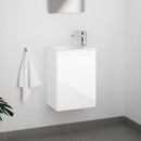 Starck 的 Duravit ME 洗手盆，配有 evineo ineo5 梳妝台，附 1 個門，附嵌入式把手
