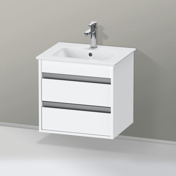 Duravit ME by Starck hand washbasin with Ketho vanity unit Compact with 2 pull-out compartments