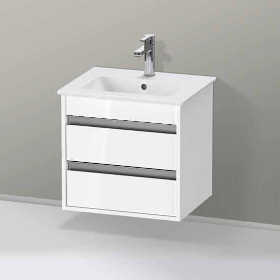 Duravit ME by Starck hand washbasin with Ketho vanity unit Compact with 2 pull-out compartments