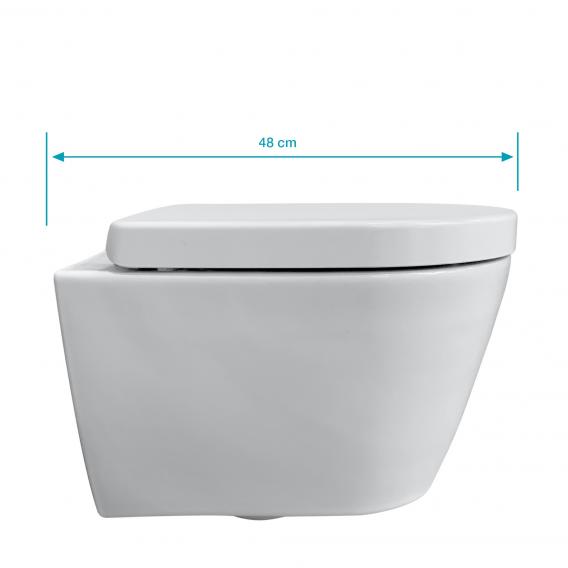 Duravit ME by Starck wall-mounted toilet & Tellkamp Premium 4000 toilet seat SET short: rimless toilet