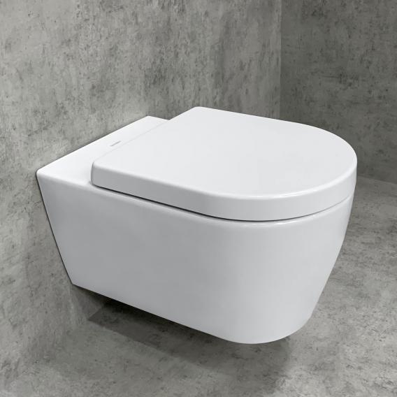 Duravit ME by Starck 壁掛式馬桶和 Tellkamp Premium 4000 馬桶蓋套裝：無框馬桶