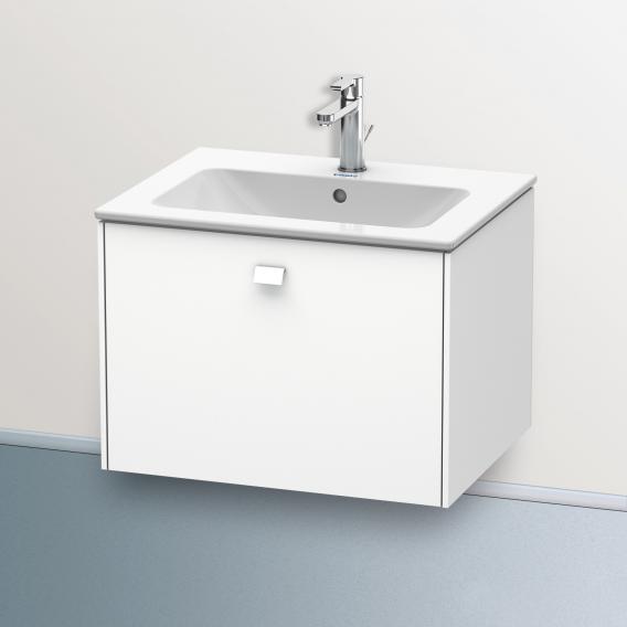 Starck 的 Duravit ME 洗臉盆，配有 Brioso 梳妝台，附 1 個拉出式隔間