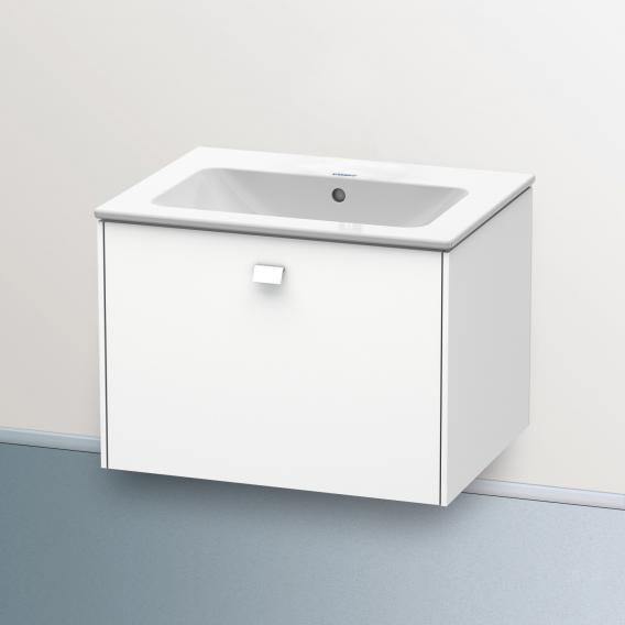 Starck 的 Duravit ME 洗臉盆，配有 Brioso 梳妝台，附 1 個拉出式隔間