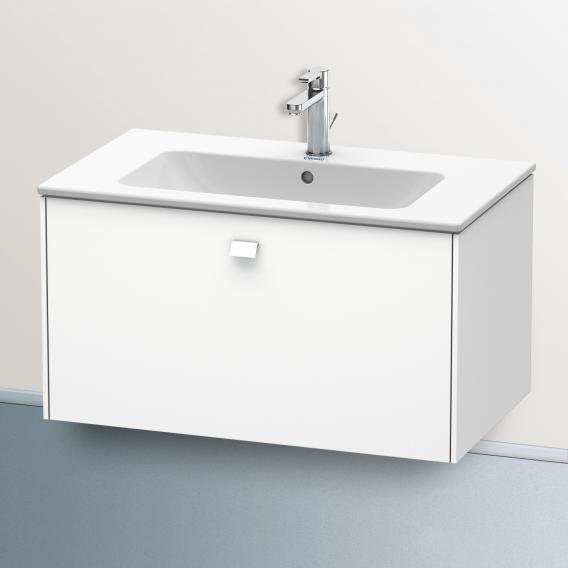 Starck 的 Duravit ME 洗臉盆，配有 Brioso 梳妝台，附 1 個拉出式隔間