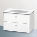 Duravit ME by Starck washbasin with Brioso vanity unit with 2 pull-out compartments