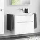 Duravit ME by Starck washbasin with evineo ineo5 vanity unit with 2 pull-out compartments