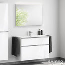 Duravit ME by Starck washbasin with ineo4 vanity unit with handle and mirror, with 1 tap hole