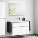 Duravit ME by Starck washbasin with ineo4 vanity unit with handle and mirror, without tap hole
