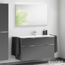 Duravit ME by Starck washbasin with ineo4 vanity unit with handle and mirror, with 1 tap hole