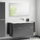 Duravit ME by Starck washbasin with ineo4 vanity unit with handle and mirror, without tap hole