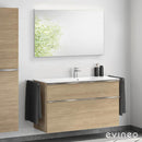 Duravit ME by Starck washbasin with ineo4 vanity unit with handle and mirror, with 1 tap hole