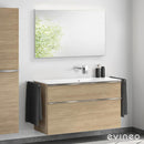 Duravit ME by Starck washbasin with ineo4 vanity unit with handle and mirror, without tap hole