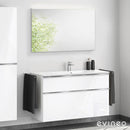 Duravit ME by Starck washbasin with ineo4 vanity unit with handle and mirror, with 1 tap hole