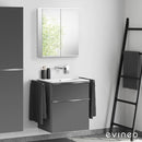 Duravit ME by Starck washbasin with ineo4 vanity unit with handle and mirror, without tap hole