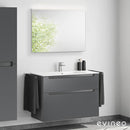 Duravit ME by Starck washbasin with ineo5 vanity unit with recessed handle and mirror