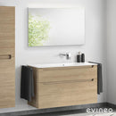 Duravit ME by Starck washbasin with ineo5 vanity unit with recessed handle and mirror