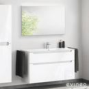 Duravit ME by Starck washbasin with ineo5 vanity unit with recessed handle and mirror