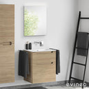 Duravit ME by Starck washbasin with ineo5 vanity unit with recessed handle and mirror