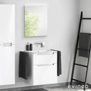 Duravit ME by Starck washbasin with ineo5 vanity unit with recessed handle and mirror