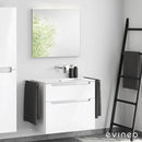 Duravit ME by Starck washbasin with ineo5 vanity unit with recessed handle and mirror