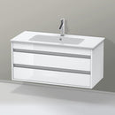 Duravit ME by Starck washbasin with Ketho vanity unit with 2 pull-out compartments