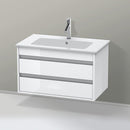 Duravit ME by Starck washbasin with Ketho vanity unit with 2 pull-out compartments