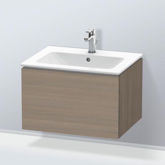 Duravit ME by Starck washbasin with L-Cube vanity unit with 1 pull-out compartment, with interior system in walnut