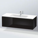 Duravit ME by Starck washbasin with L-Cube vanity unit with 1 pull-out compartment, with interior system in maple