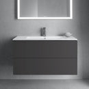 Duravit ME by Starck washbasin with L-Cube vanity unit with 2 pull-out compartments, with interior system in maple