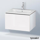 Duravit ME by Starck washbasin with L-Cube vanity unit with 1 pull-out compartment, without interior system