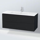 Duravit ME by Starck washbasin with L-Cube vanity unit with 2 pull-out compartments, with interior system in maple