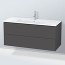 Duravit ME by Starck washbasin with L-Cube vanity unit with 2 pull-out compartments, without interior system