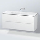 Duravit ME by Starck washbasin with L-Cube vanity unit with 2 pull-out compartments, without interior system