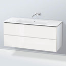 Duravit ME by Starck washbasin with L-Cube vanity unit with 2 pull-out compartments, without interior system