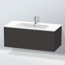 Duravit ME by Starck washbasin with L-Cube vanity unit with 1 pull-out compartment, with interior system in maple