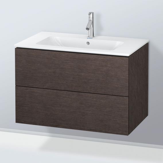 Starck 的 Duravit ME 洗臉盆，配有 L-Cube 梳妝台，附 2 個拉出式隔間，內部系統為楓木