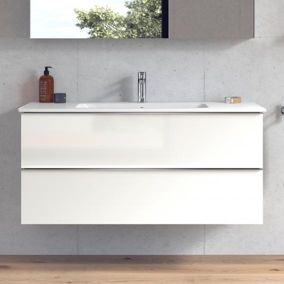 Duravit ME by Starck washbasin with Plinero vanity unit with 2 pull-out compartments