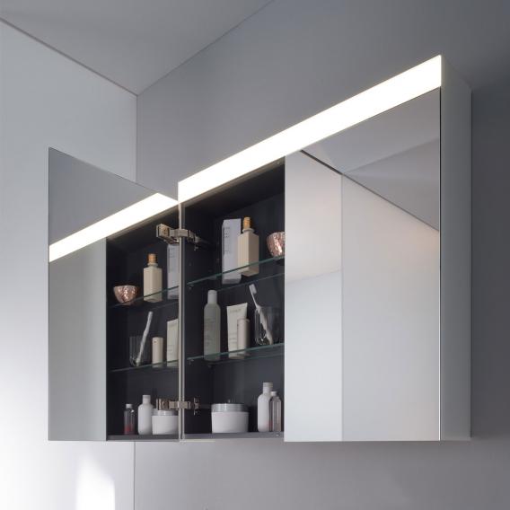 Duravit 鏡櫃帶照明和 2 門 良好版本，不含洗臉盆照明