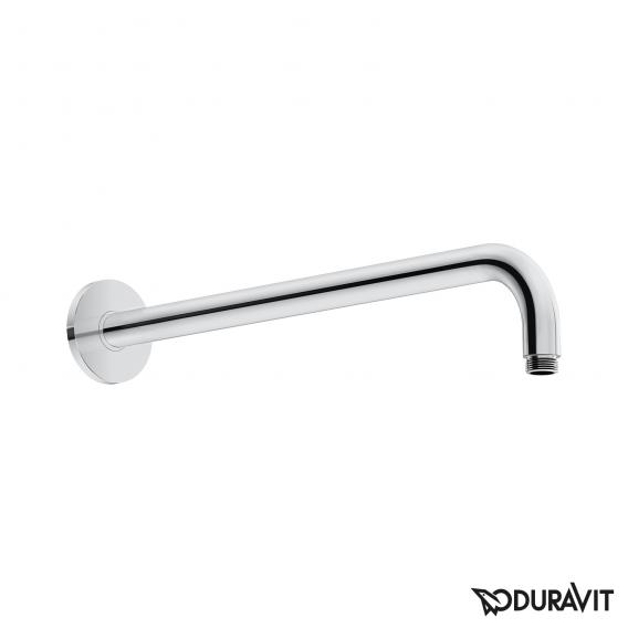 Duravit 淋浴臂，帶有圓形孔罩的弧形